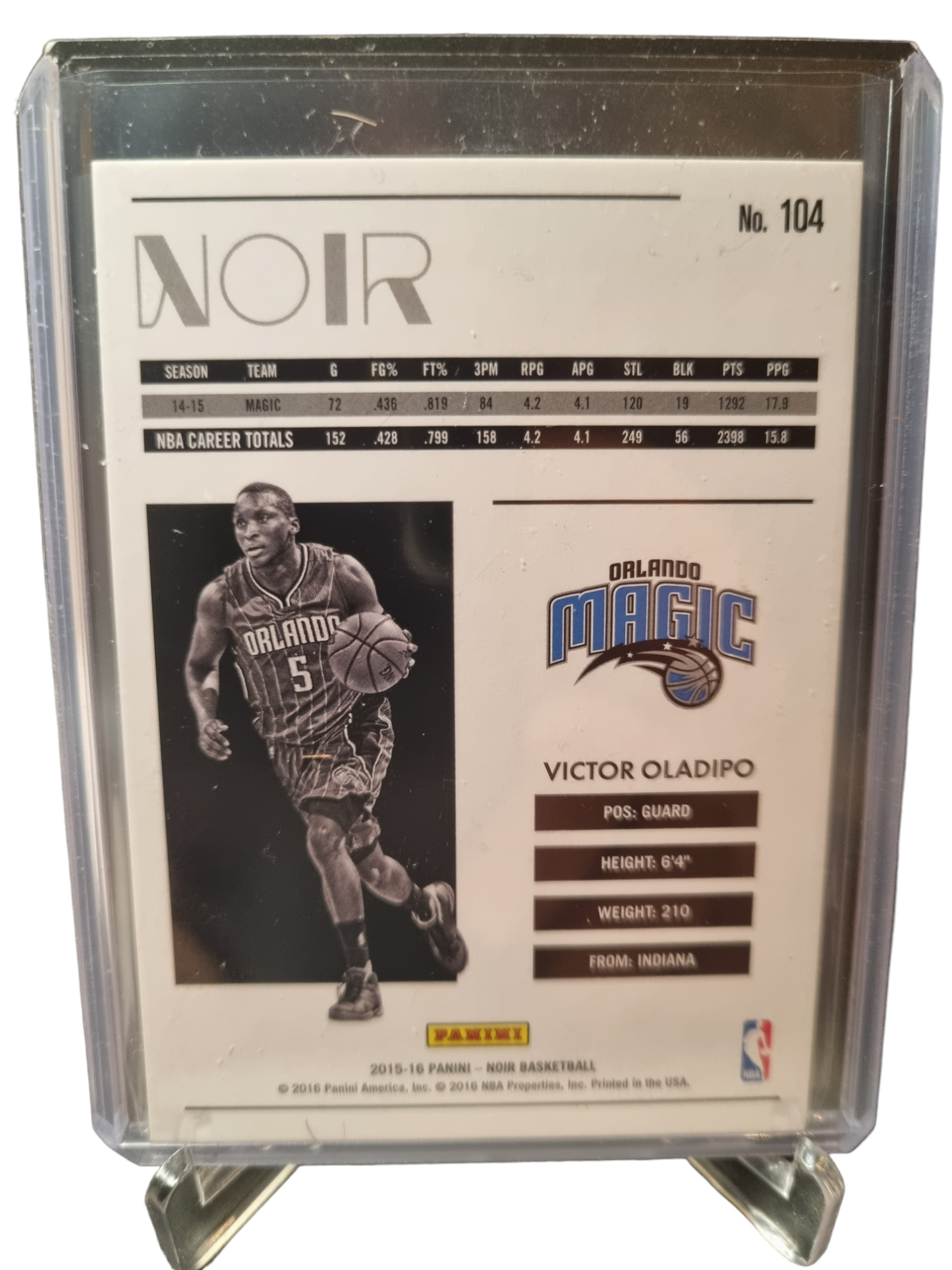 2015-16 Panini Noir #104 Victor Oladipo 02/10