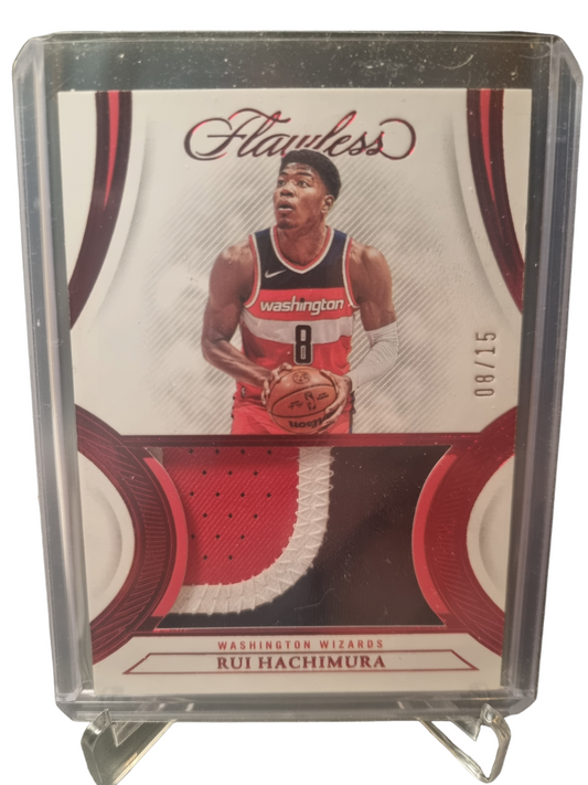 2021-22 Panini Flawless #PT-RUI Rui Hachimura Game Worn Patch 08/15