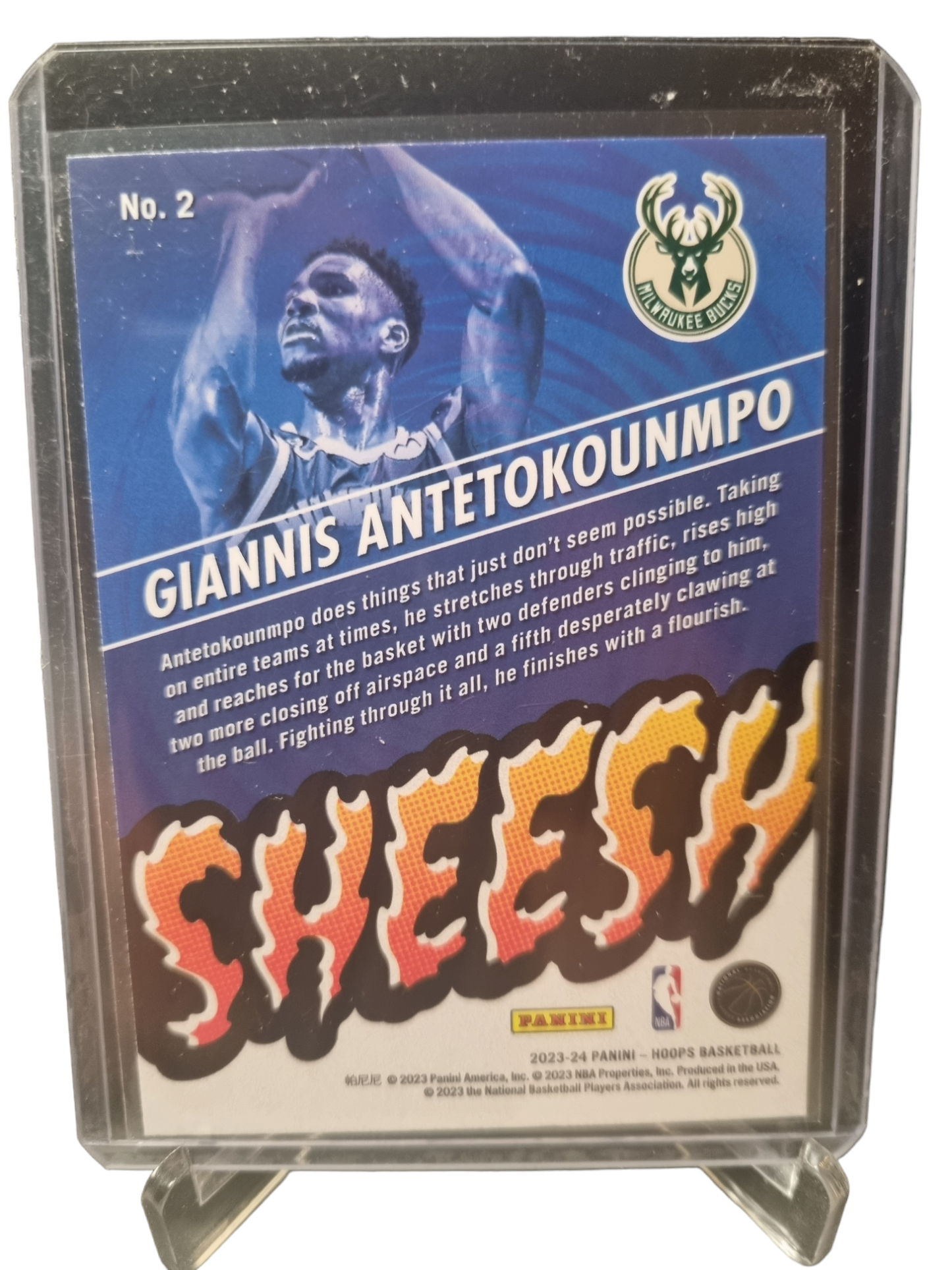 2023-24 Panini Hoops #2 Giannis Antetokounmpo Sheesh