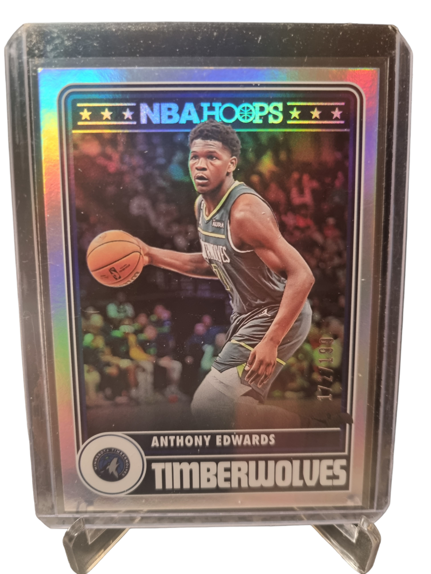 2023-24 Panini Hoops #286 Anthony Edwards Silver 172/199