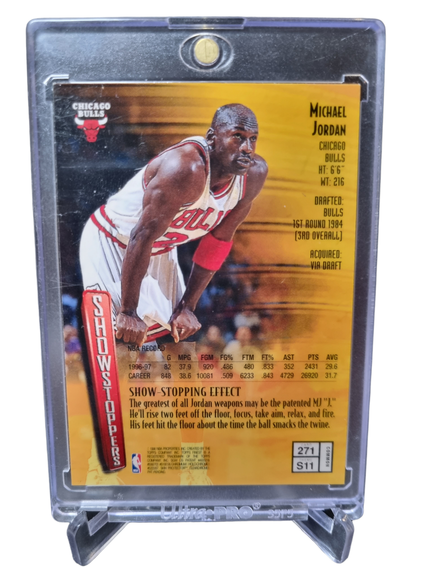 1997 Topps Finest #271 S11 Michael Jordan Show Stoppers