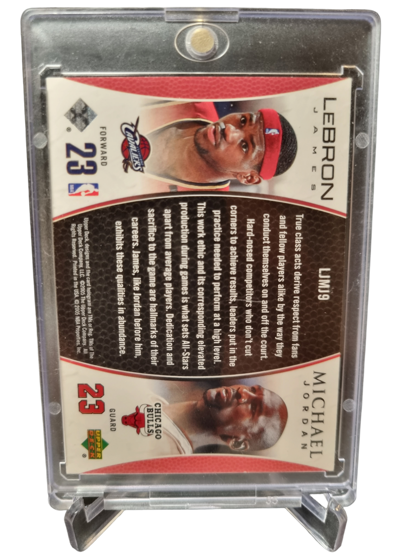 2005 Upper Deck #LJMJ9 Lebron James/Michael Jordan Duel