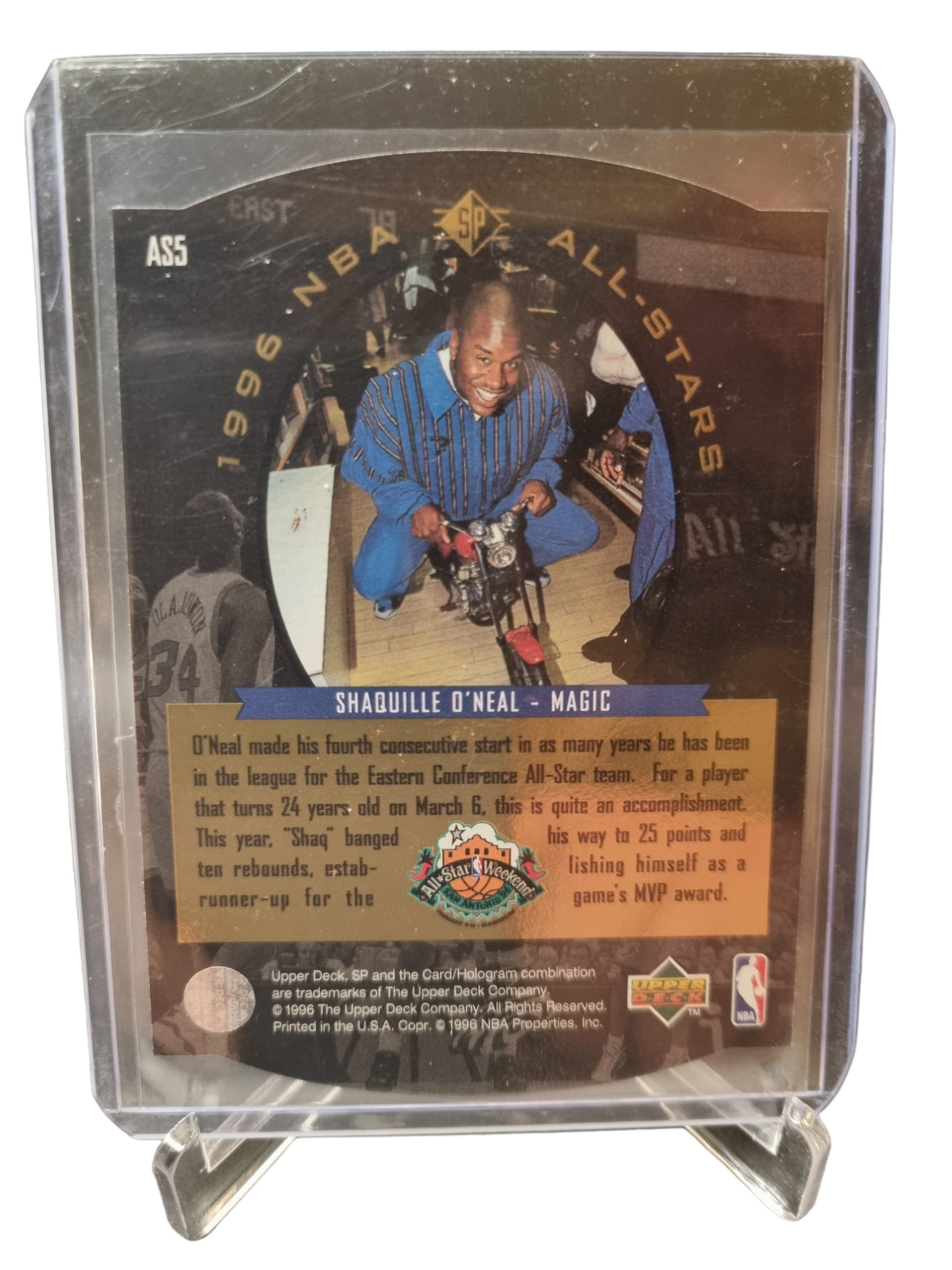 1996 Upper Deck SP #AS5 Shaquille O'Neal 1996 NBA All-Star Gold