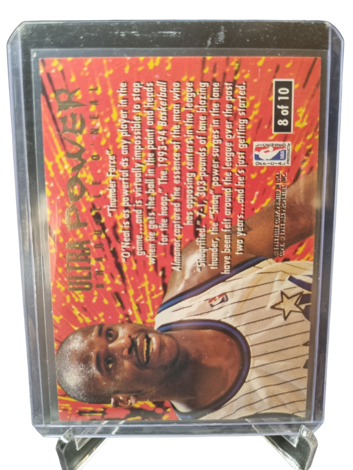 1994-95 Fleer #8 of 10 Shaquille O'Neal Ultra Power