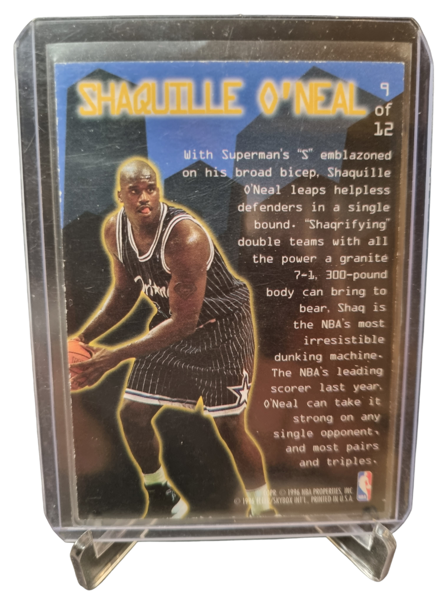 1995-96 Fleer #9 of 12 Shaquille O'Neal Jam City