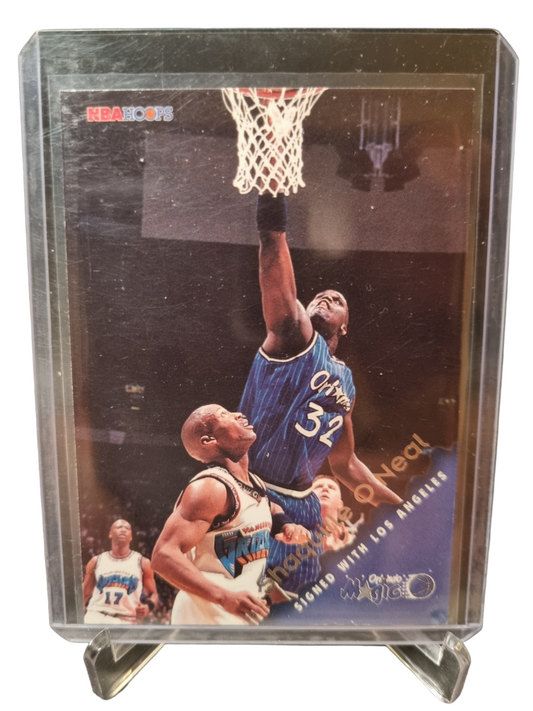 1996 Hoops #112 Shaquille O'Neal Signed With Las Angeles