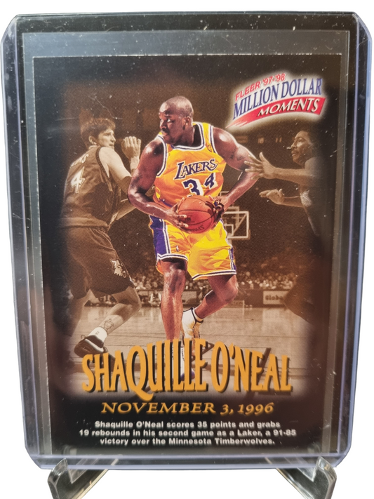 1997 Fleer #19 of 50 Shaquille O'Neal Million Dollar Moments