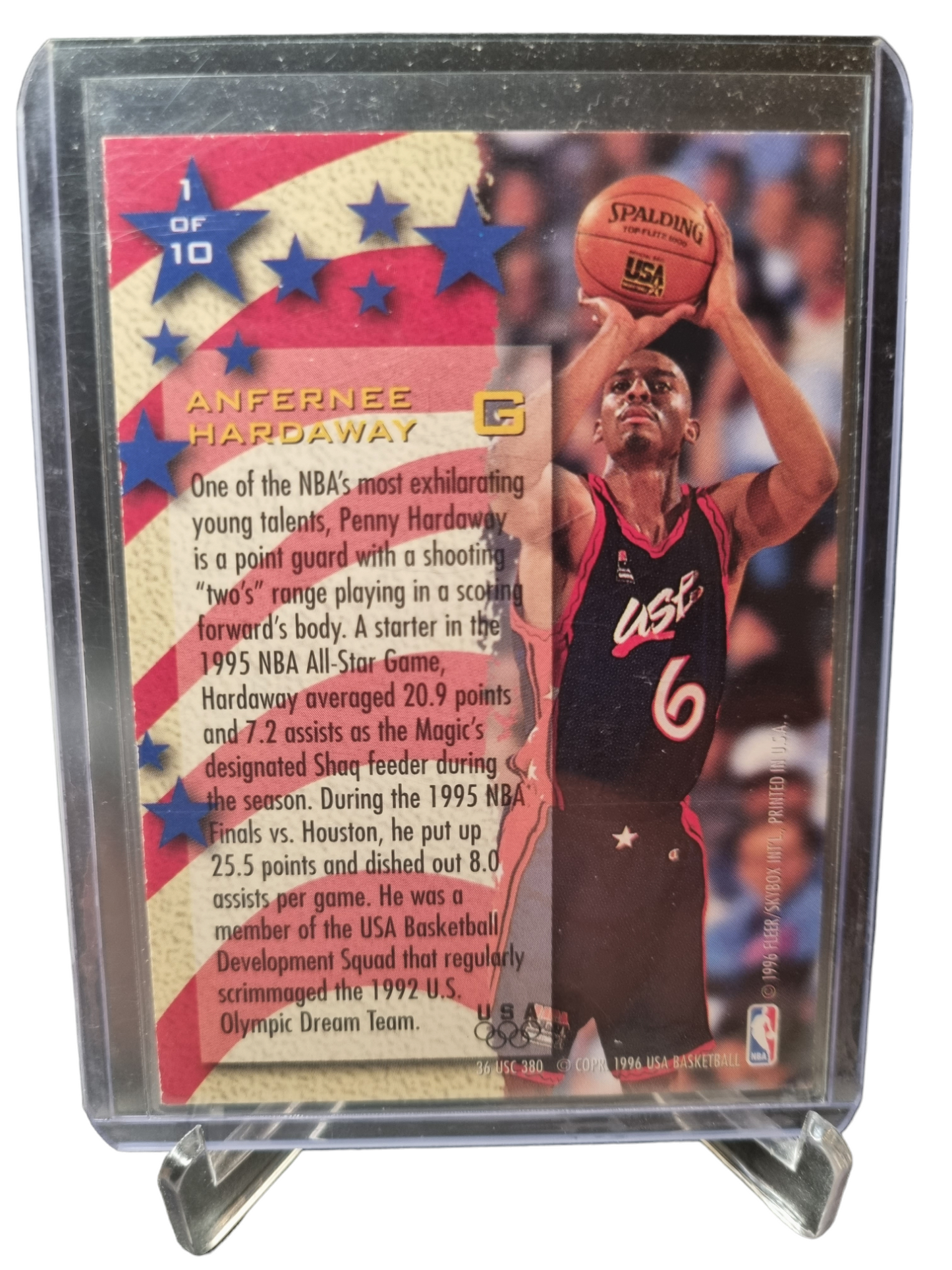 1995-96 Fleer #1 of 10 Anfernee Hardaway USA Basketball