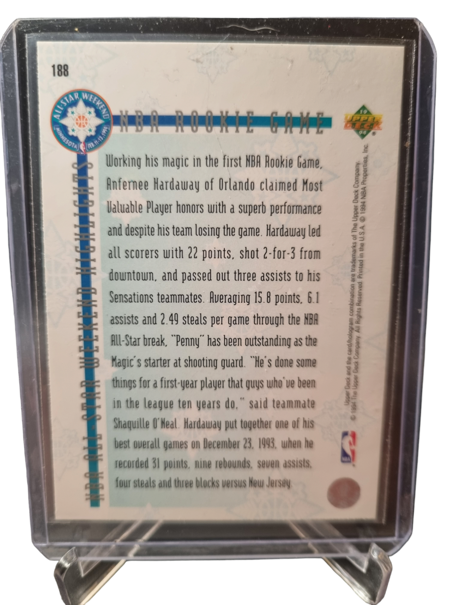 1994 Upper Deck #188 Anfernee Hardaway All-Star Weekend Highlights