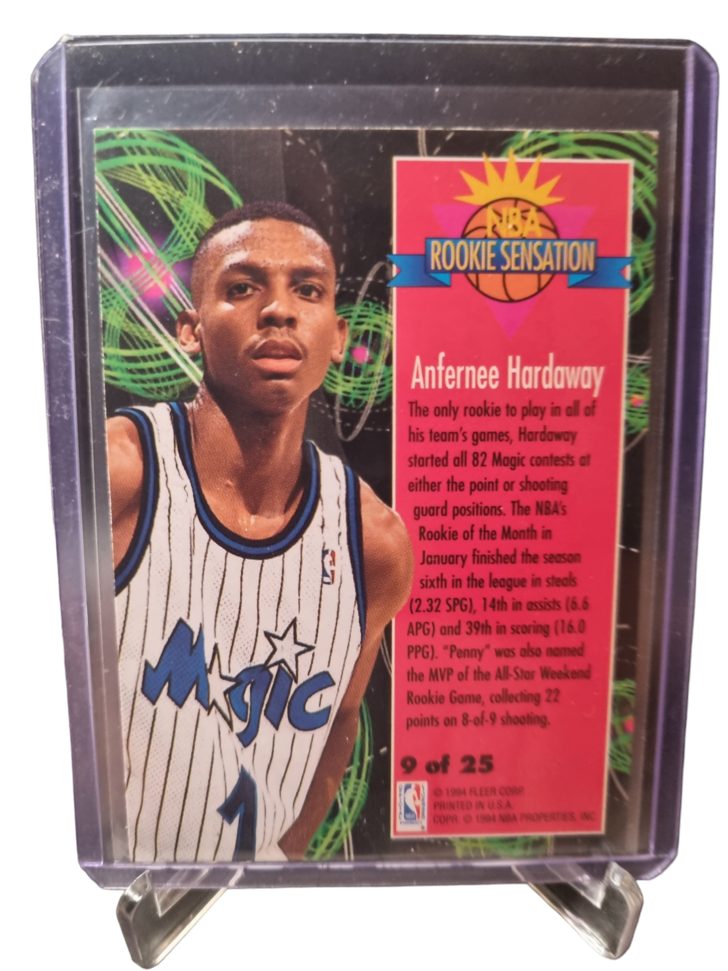 1994-95 Fleer Ultra #9 of 25 Anfernee Hardaway Rookie Sensation