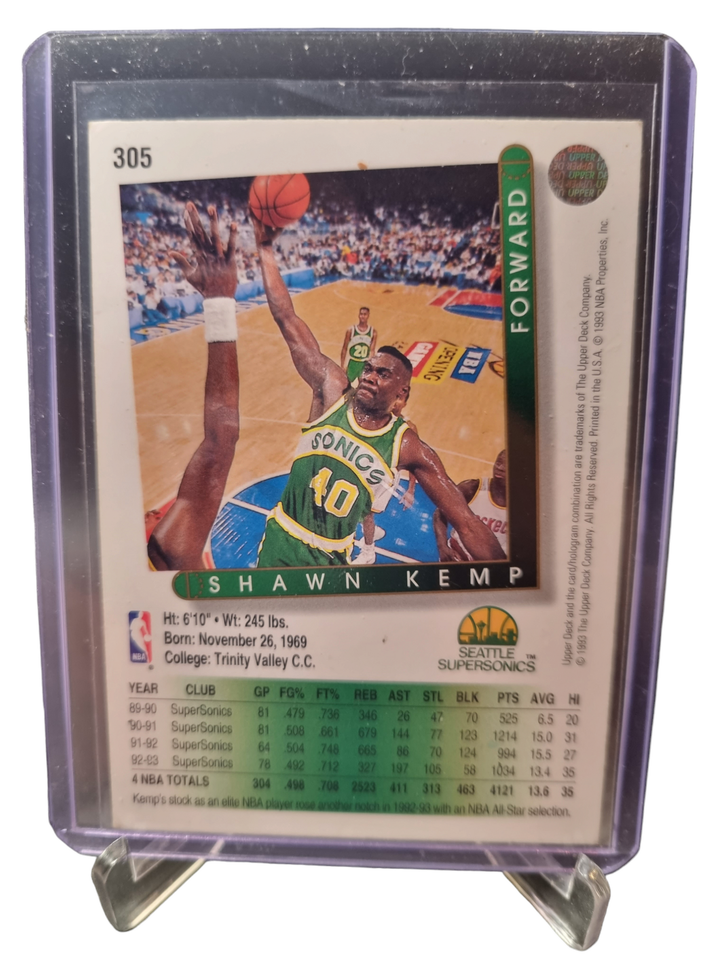 1993 Upper Deck #305 Shawn Kemp