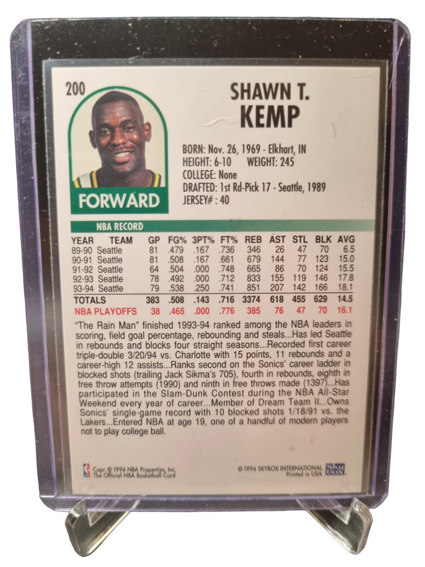 1994 Hoops #200 Shawn Kemp