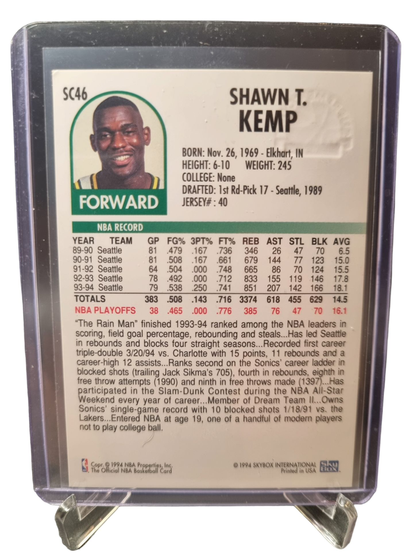 1994 Skybox #SC46 Shawn Kemp Supreme Court