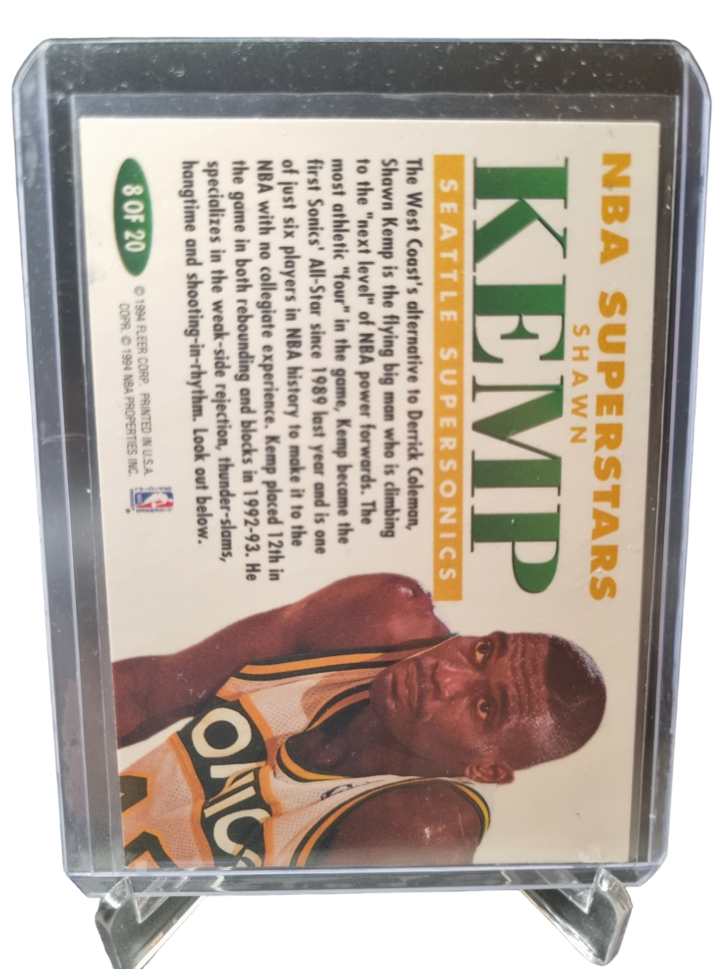 1994 Fleer #8 of 20 Shawn Kemp NBA Super Stars