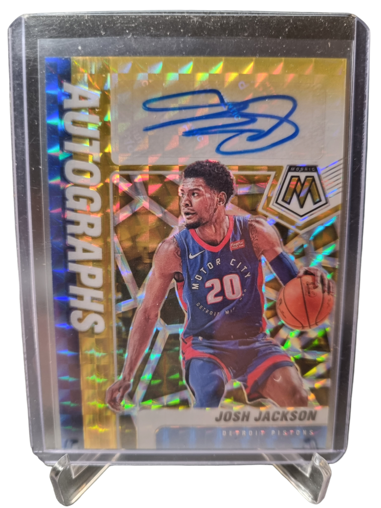 2020-21 Panini Mosaic #AM-JJA Josh Jackson Autograph Gold Mosaic 03/10