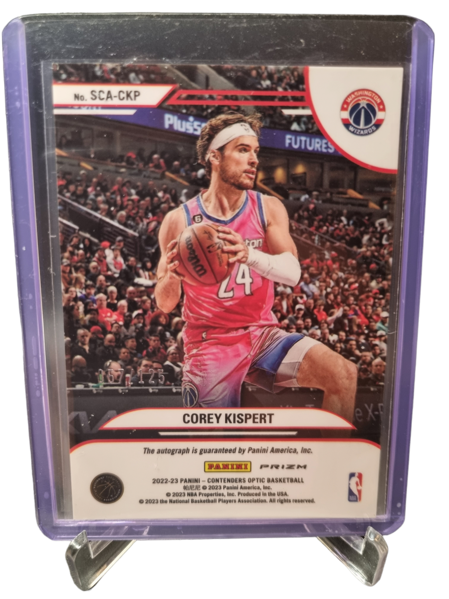 2022-23 Panini Contenders Optic #SCA-CKP Corey Kispert Sophomore Contenders Autograph 057/125