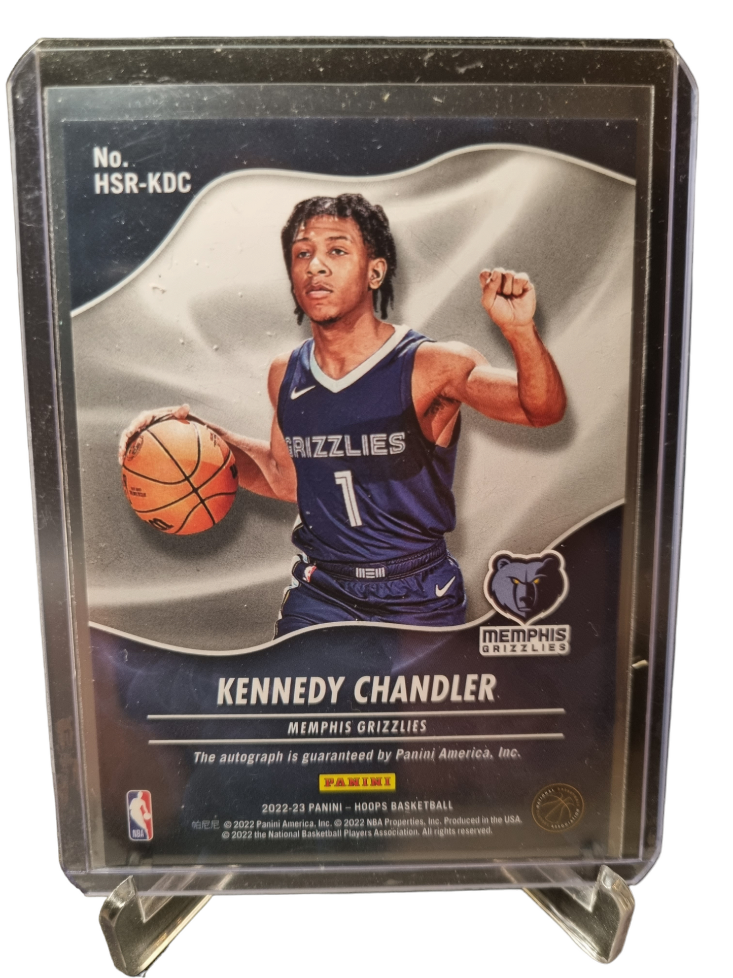 2022-23 Hoops #HSR-KDC Kennedy Chandler Rookie Card Hot Signatures