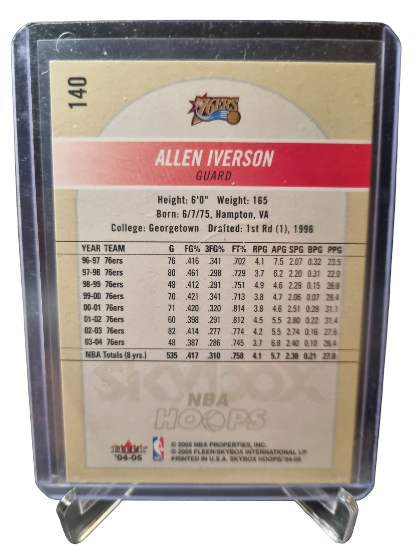 2005 Hoops #140 Allen Iverson