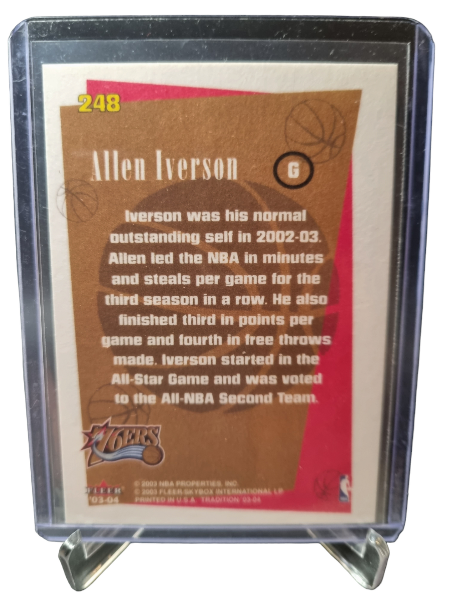 2003 Fleer #248 Allen Iverson Banner Season