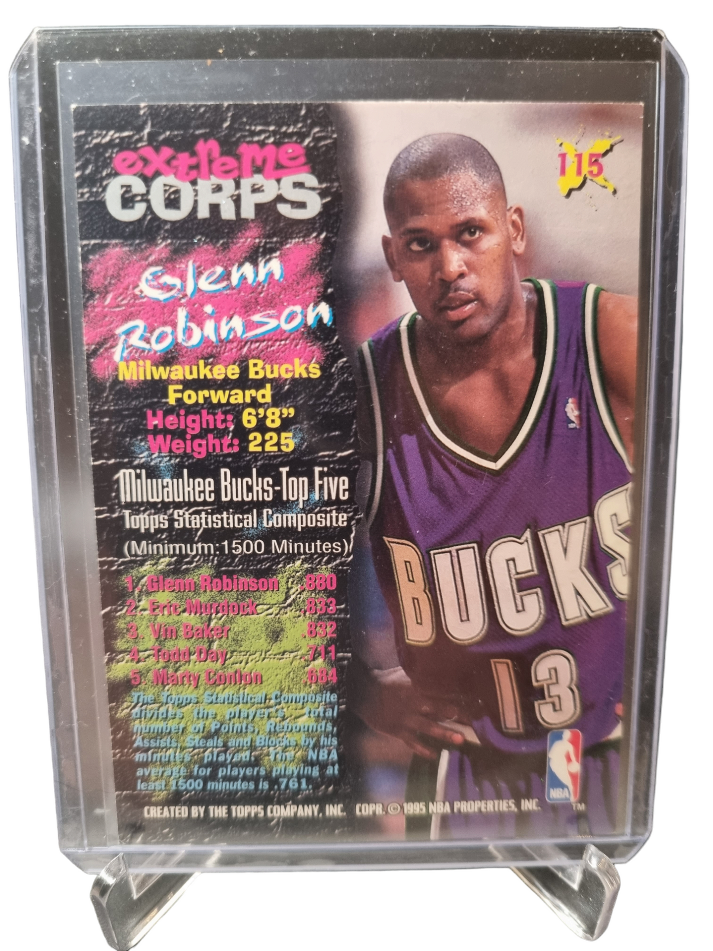 1995 Topps Stadium Club #115 Glenn Robinson Extreme Corps