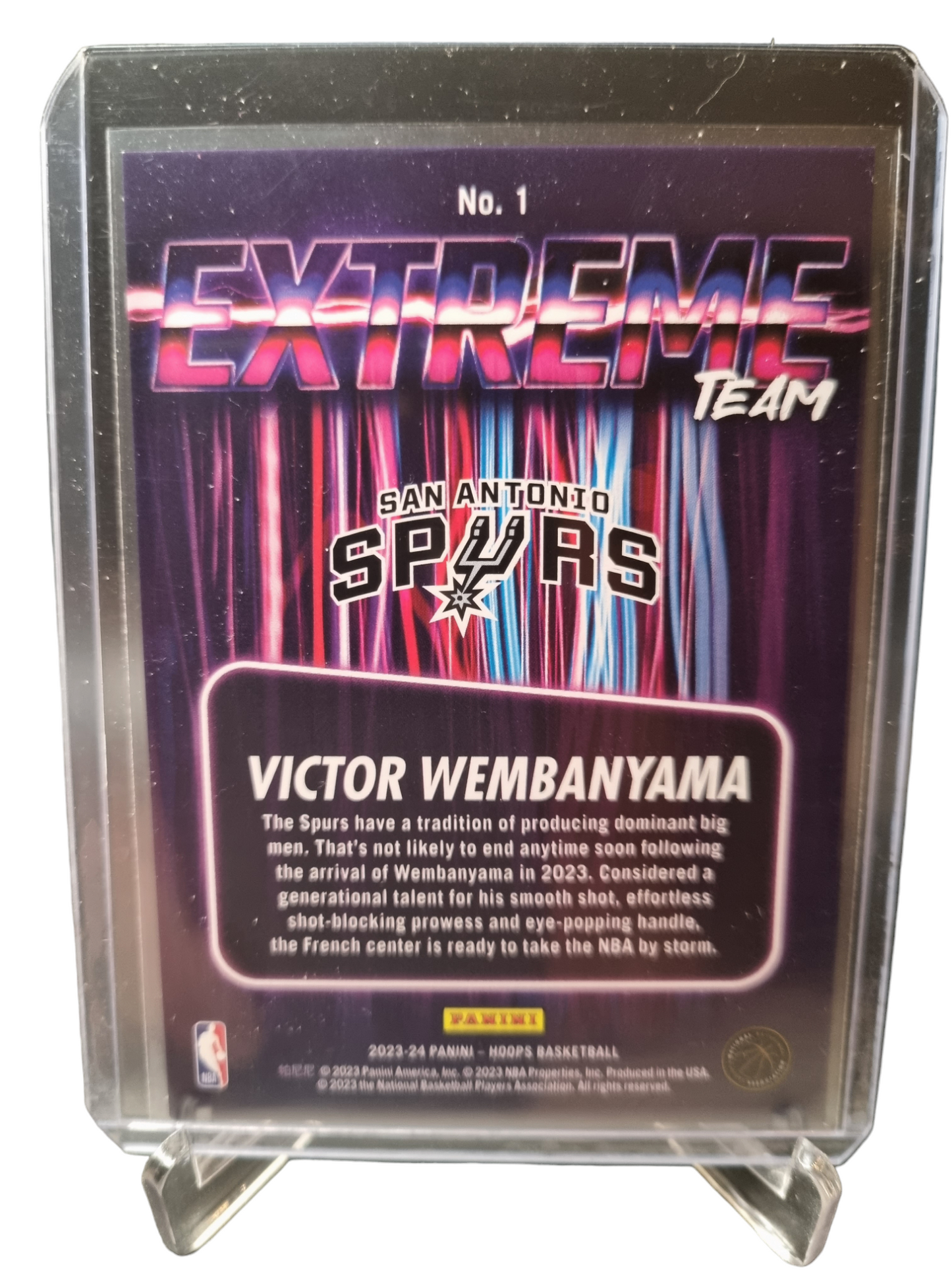 2023-24 Hoops #1 Victor Wembanyama Rookie Card Extreme Team