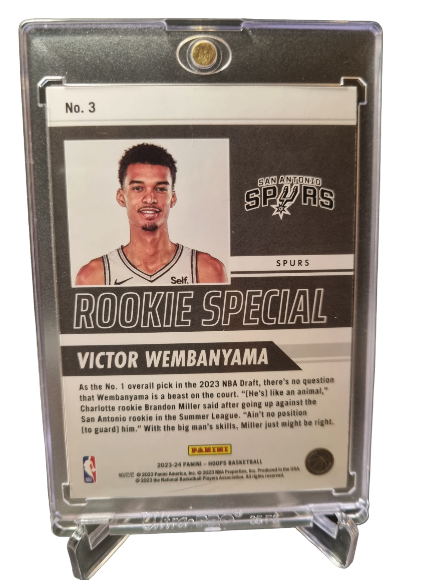 2023-24 Hoops #3 Victor Wembanyama Rookie Card Rookie Special