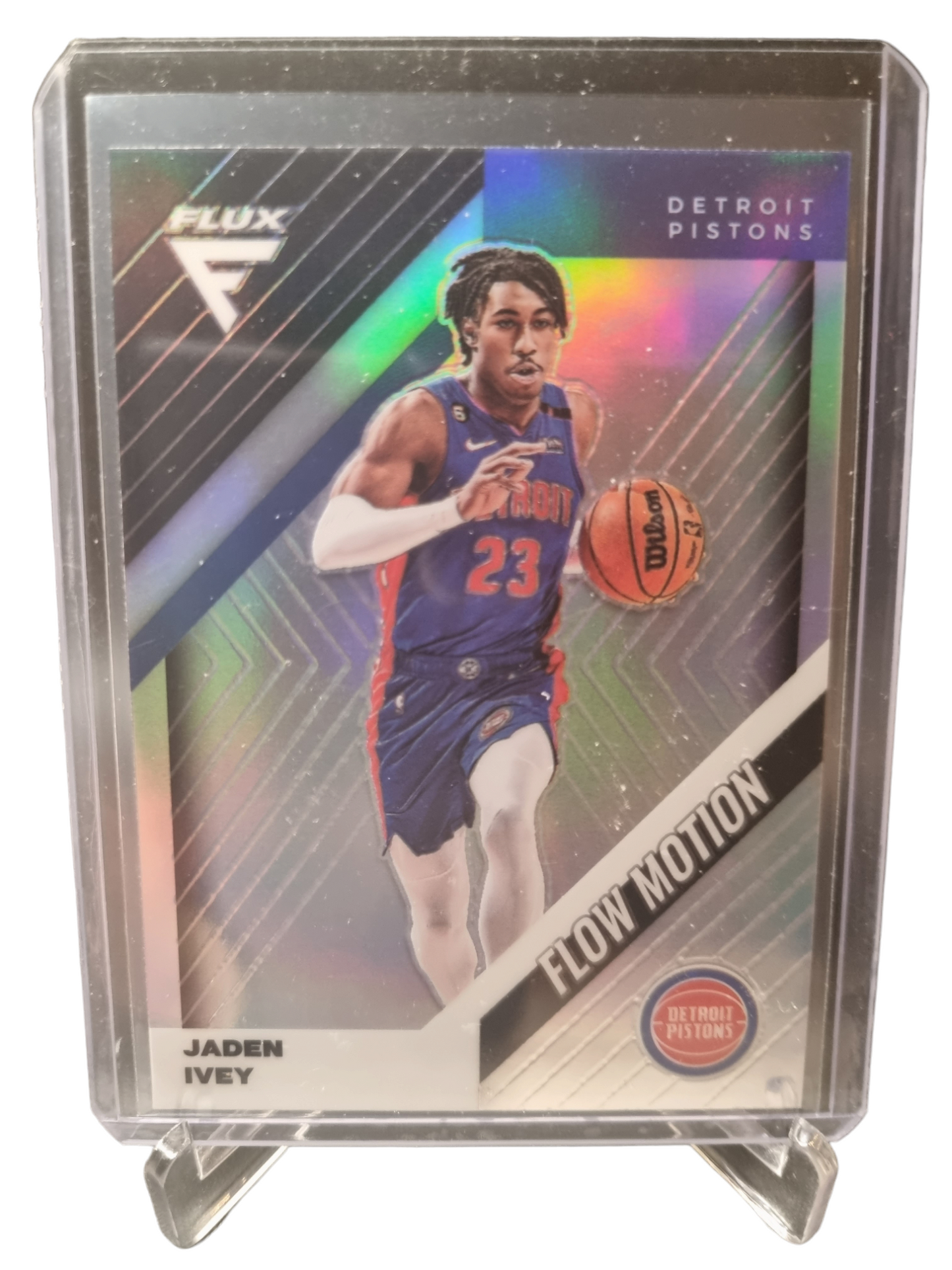 2022-23 Panini Flux #10 Jaden Ivey Rookie Card Flow Motion Silver Prizm