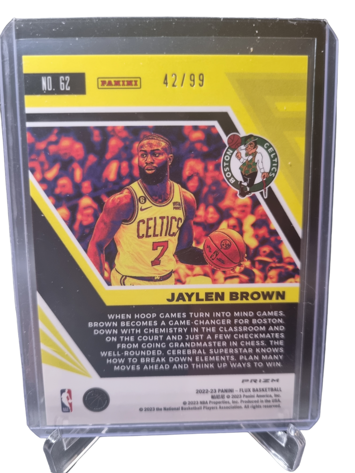 2022-23 Panini Flux #62 Jaylen Brown Prizm 42/99