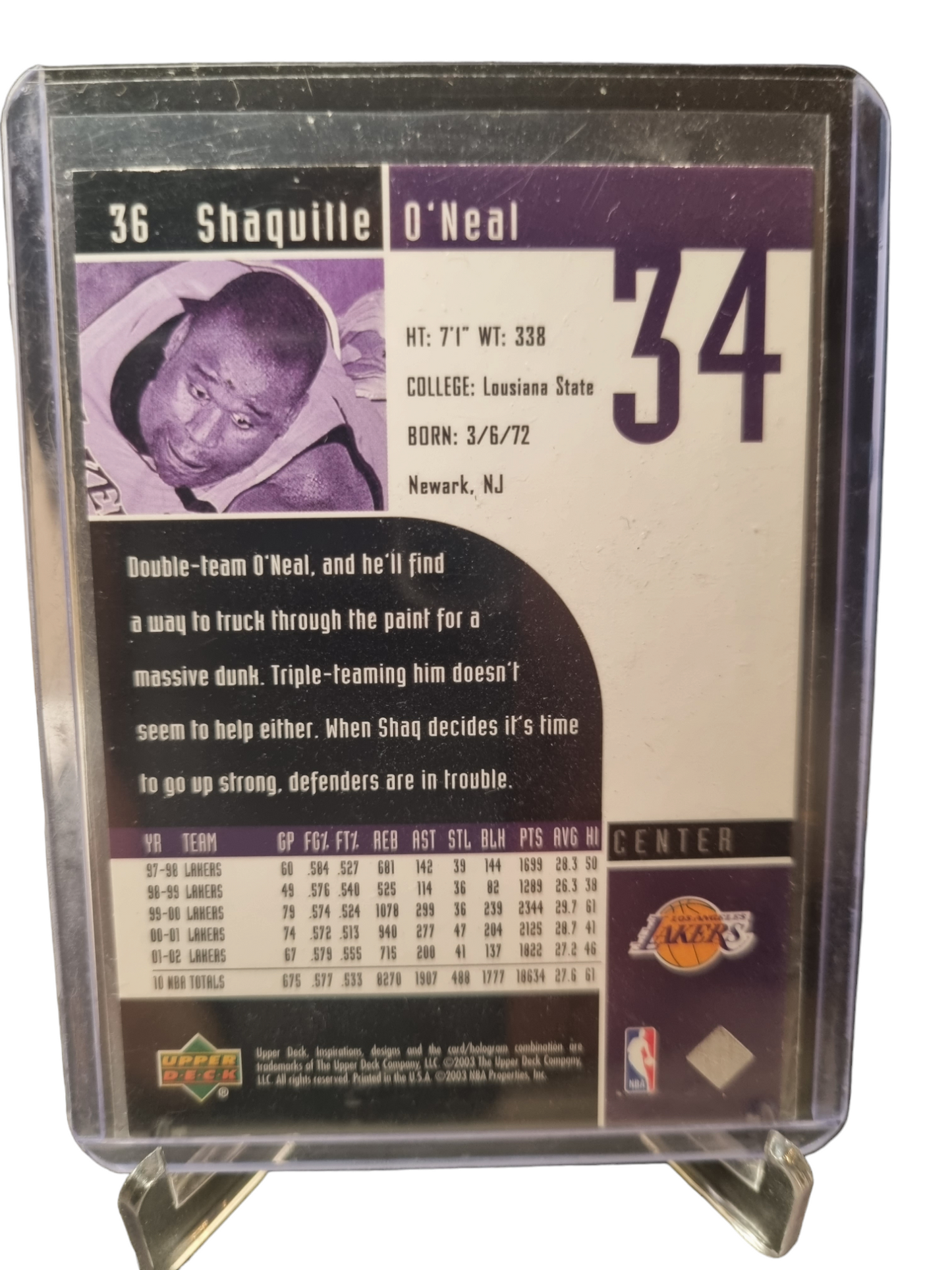 2002-03 Upper Deck #36 Shaquille O'Neal Inspirations