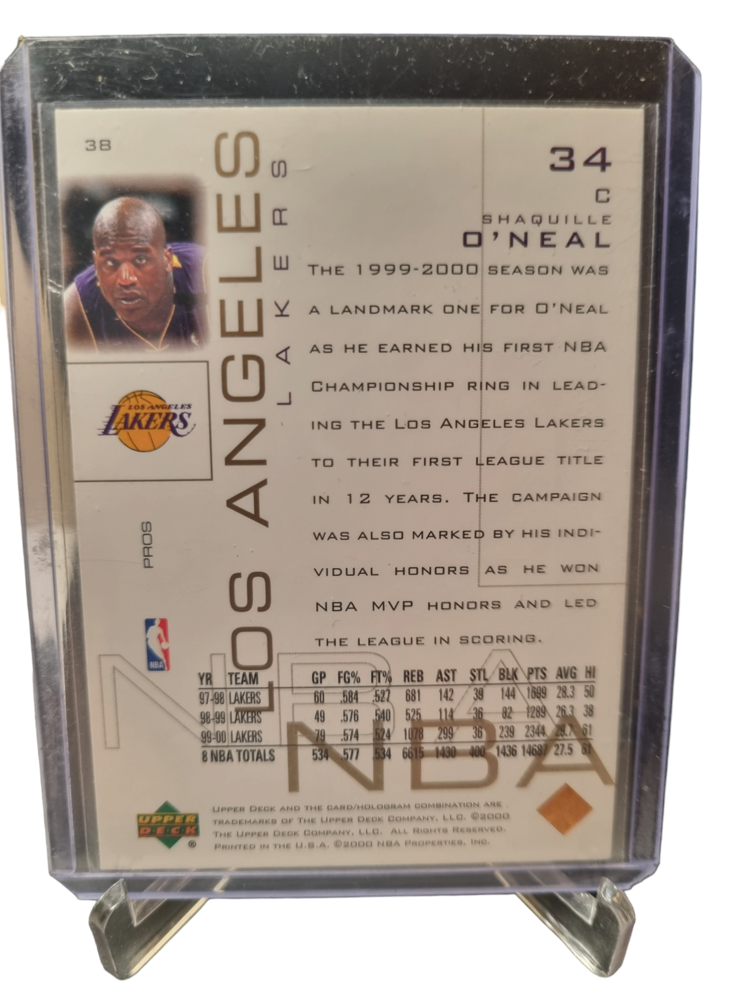 2000 Upper Deck #34 Shaquille O'Neal Hot Prospects