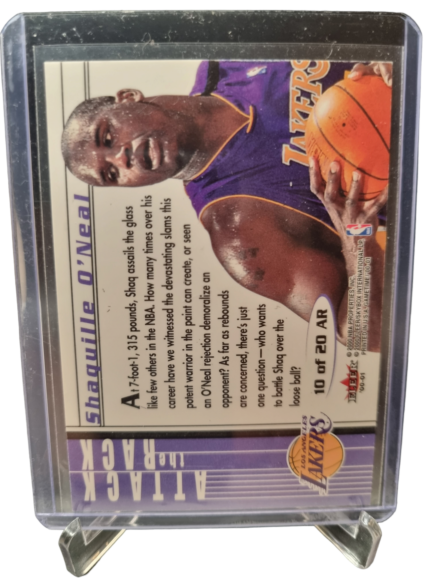 2000-01 Fleer #10 0f 20 Shaquille O'Neal Attack The Rack