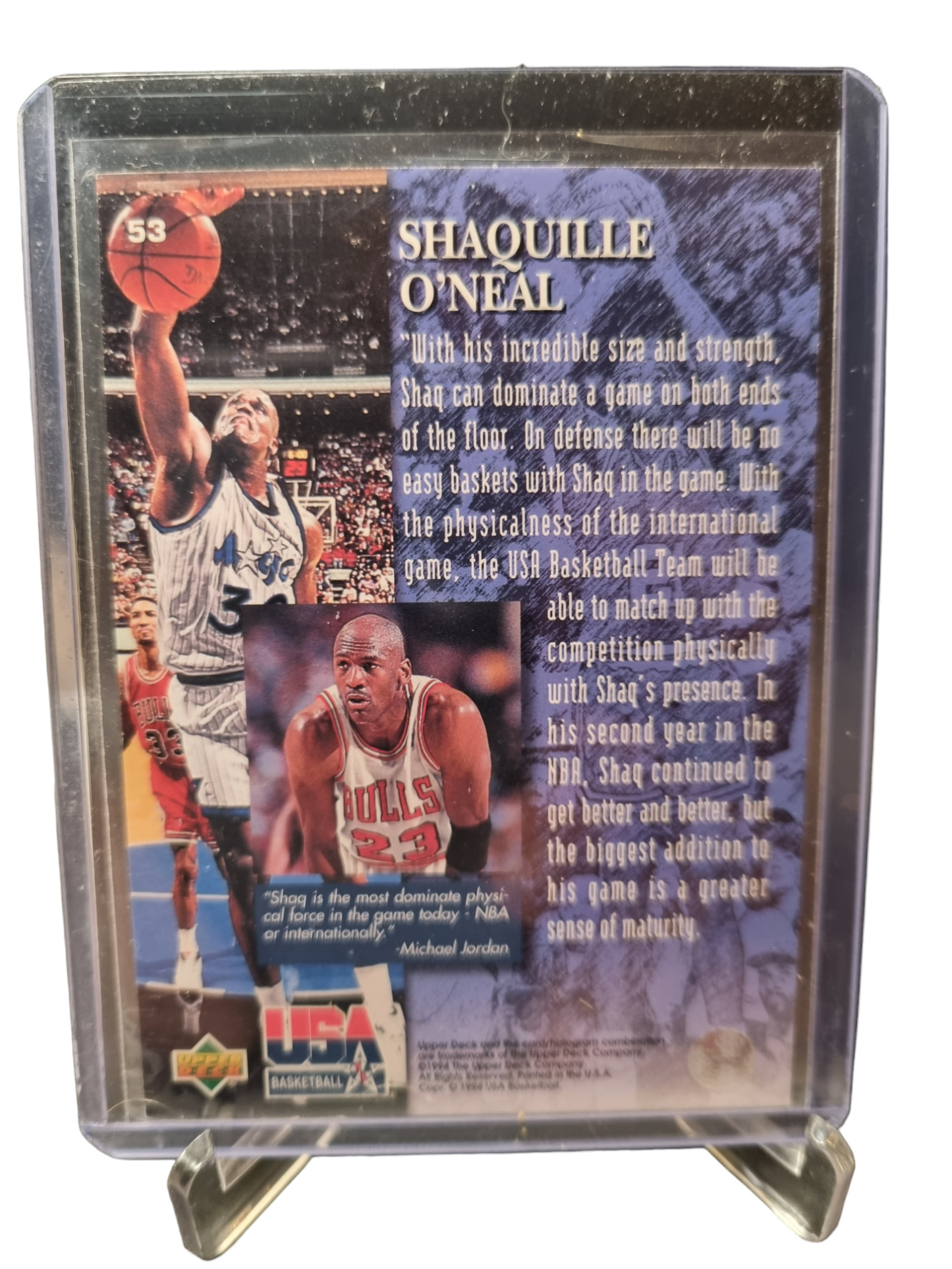 1994 Upper Deck #53 Shaquille O'Neal USA Basketball Gold Signature