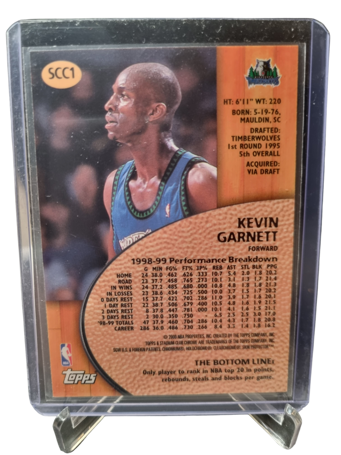 2000 Topps Stadium Club Chrome #SCC1 Kevin Garnett