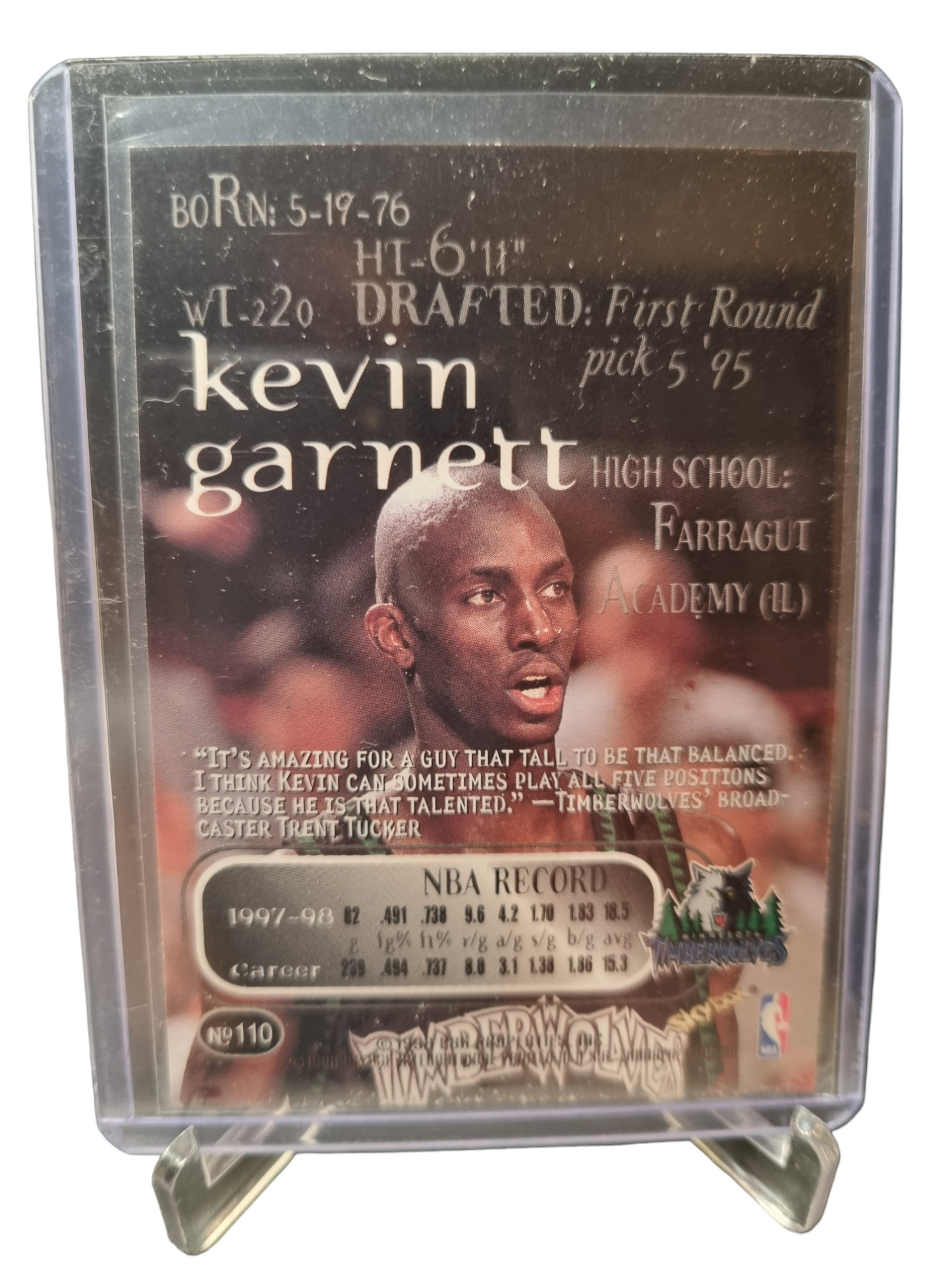 1998 Skybox #110 Kevin Garnett Thunder