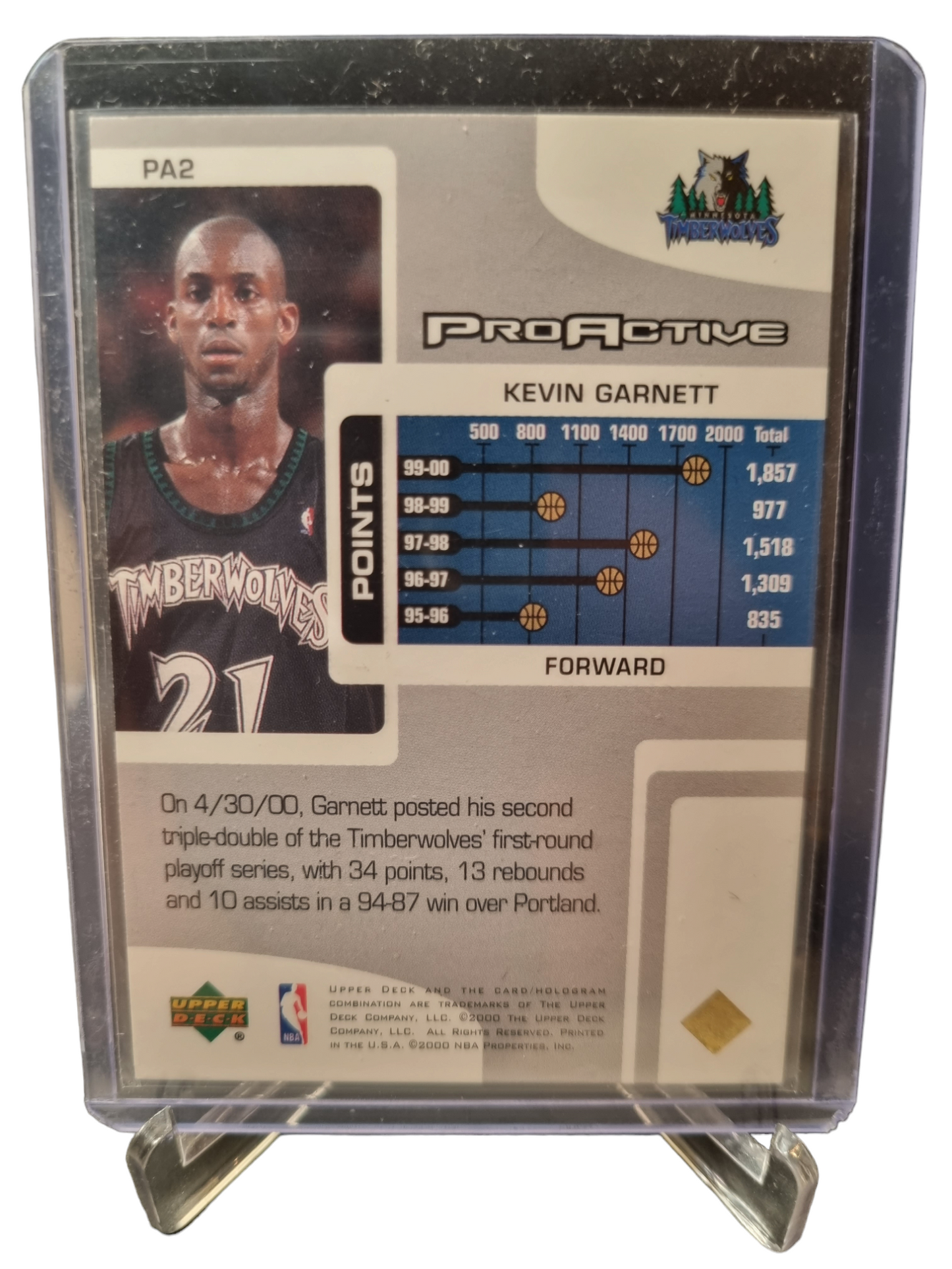 2000 Upper Deck #PA2 Kevin Garnett Pros And Prospects