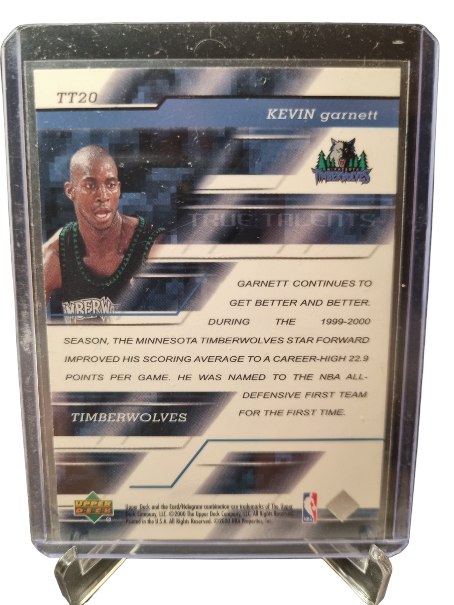 2000 Upper Deck #TT20 Kevin Garnett True Talents