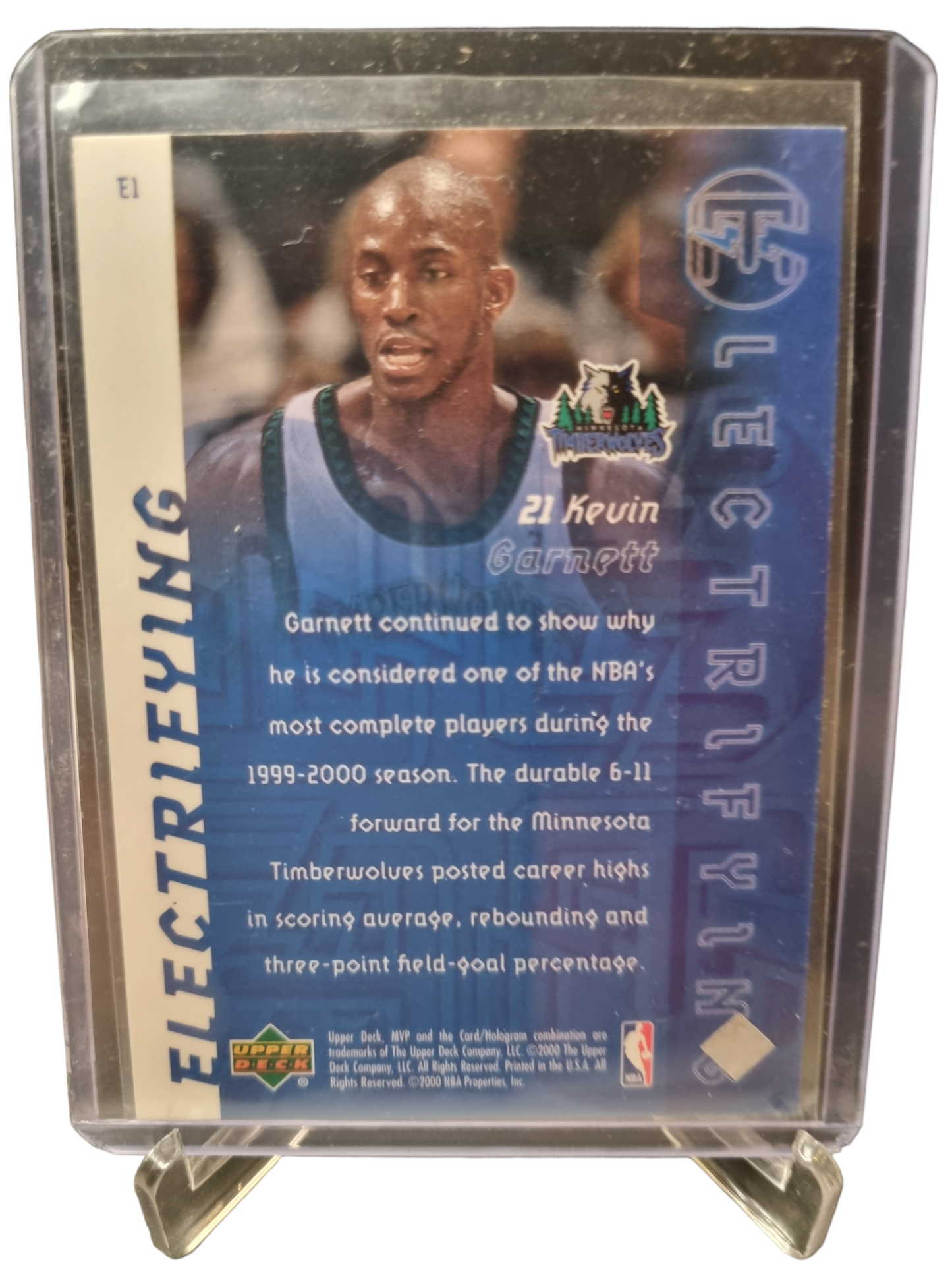 2000 Upper Deck #E1 Kevin Garnett Electrifying