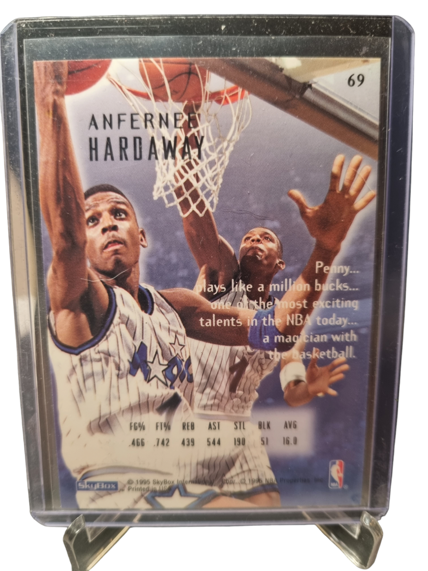 1995 Skybox #69 Anfernee Hardaway Emotion Focused