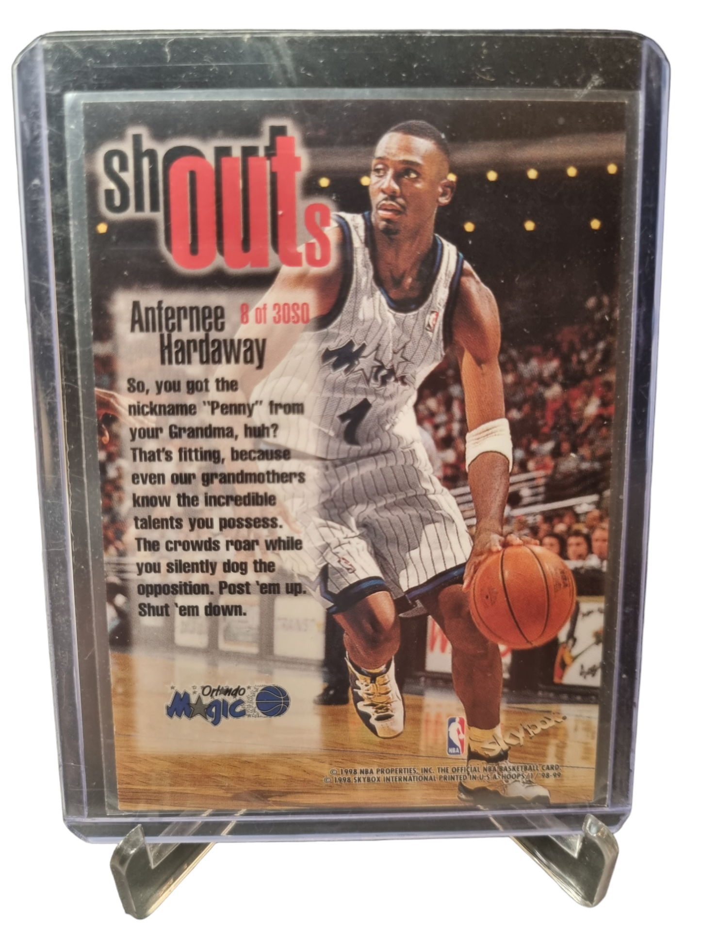 1998 Hoops #8 of 30SO Anfernee Hardaway Shout Outs