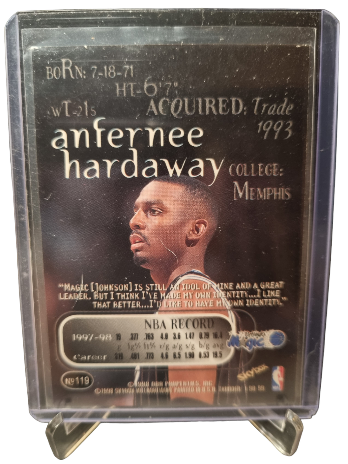 1998 Skybox #119 Anfernee Hardaway Thunder