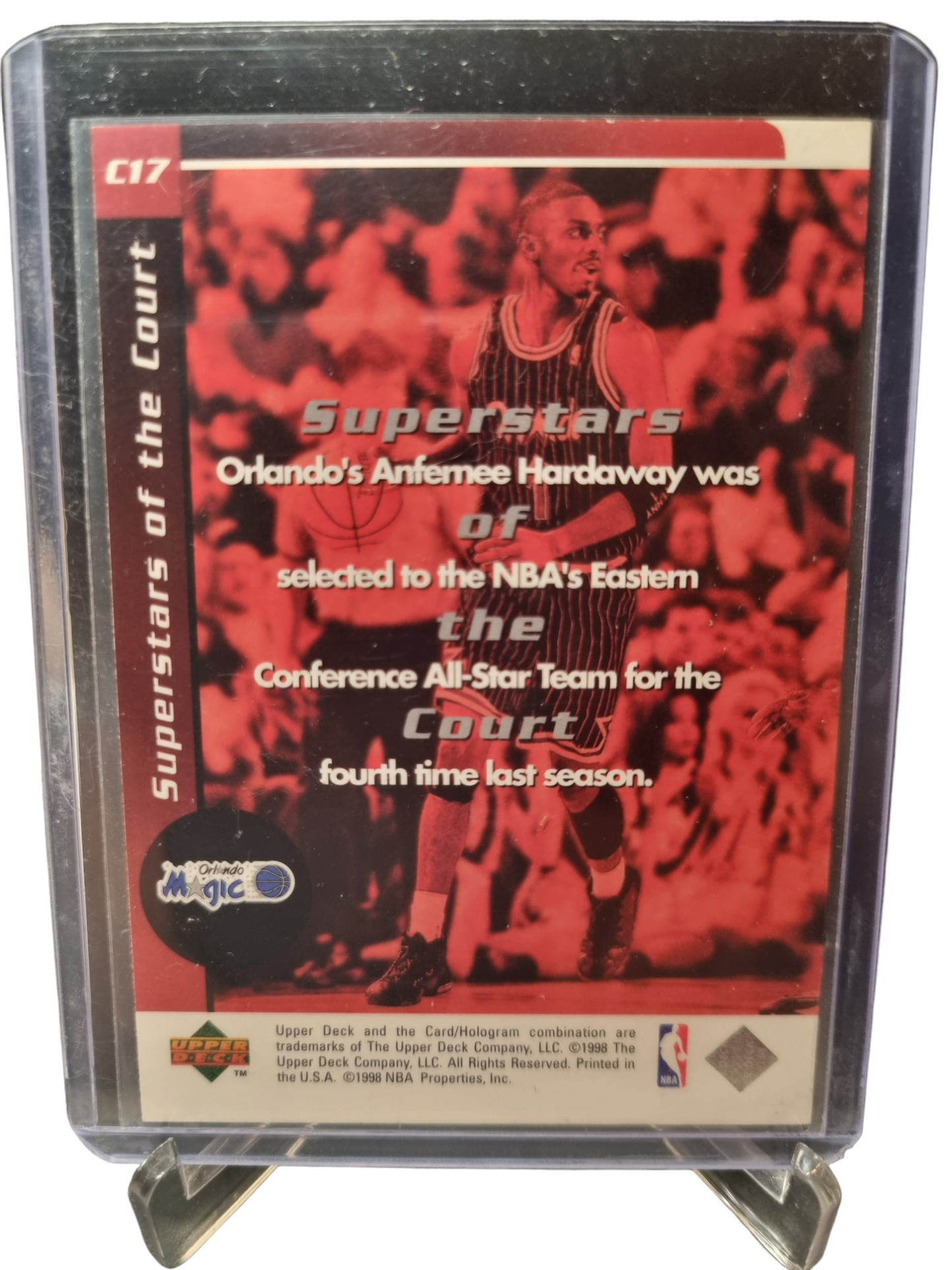 1998 Upper Deck #C17 Anfernee Hardaway Super Stars Of The Court