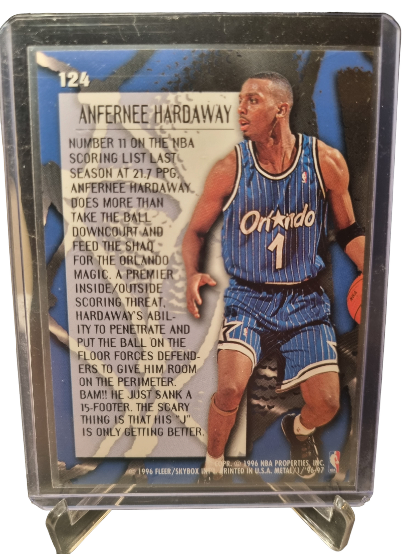 1996-97 Fleer Metal #124 Anfernee Hardaway Metallized