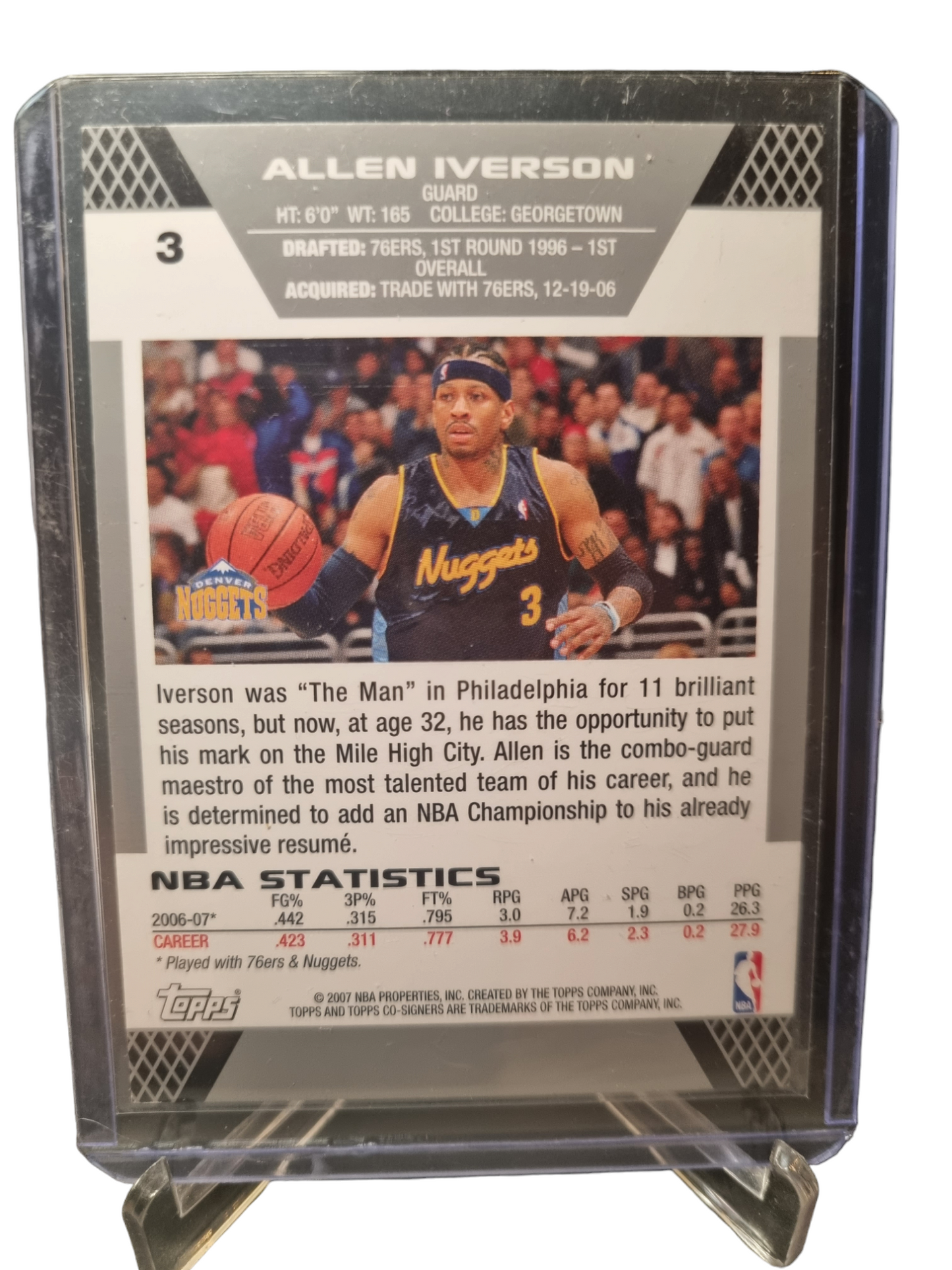 2007 Topps #3 Allen Iverson  Topps Co Signers