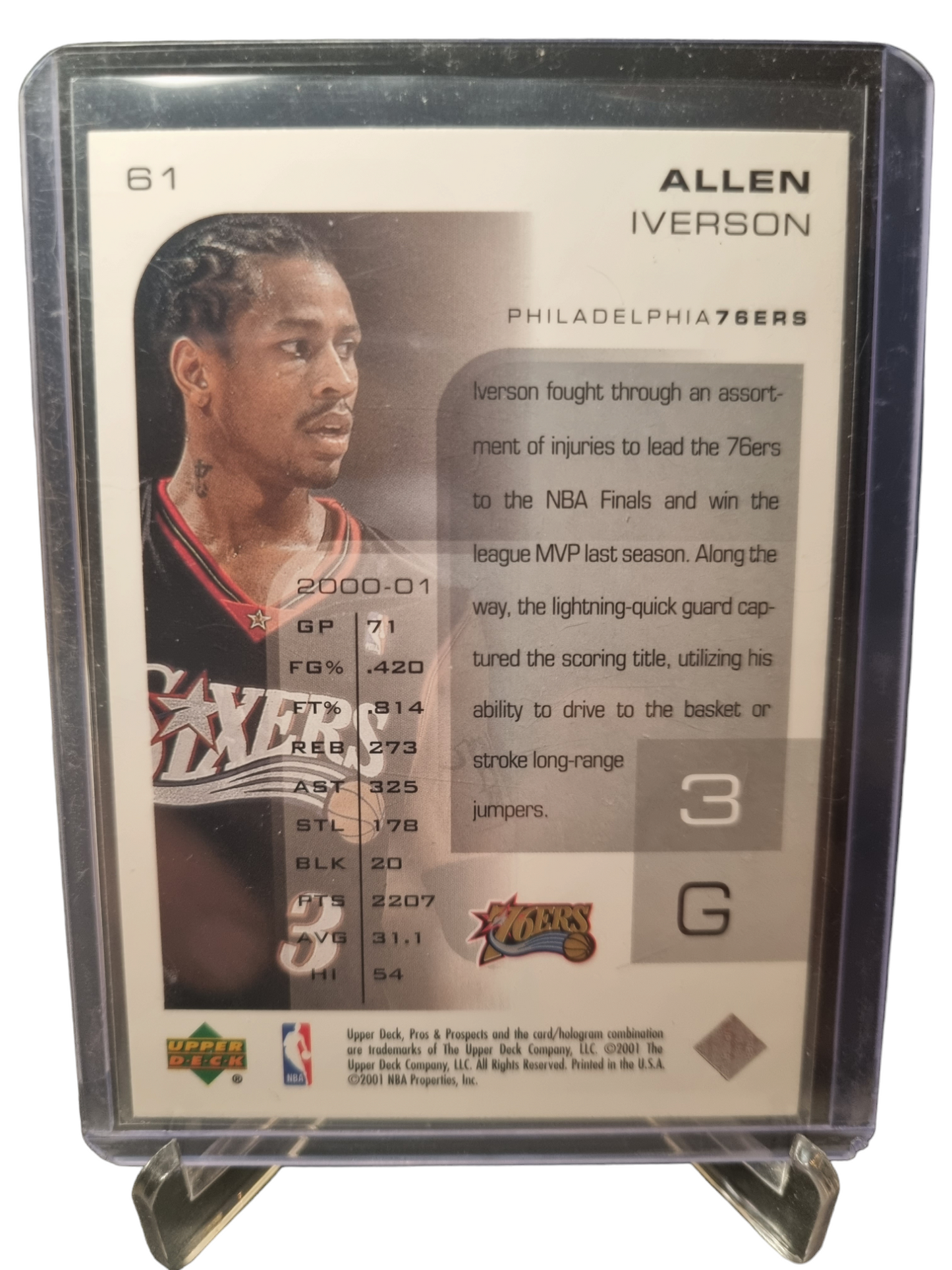 2001 Upper Deck #61 Allen Iverson Pros And Prospects