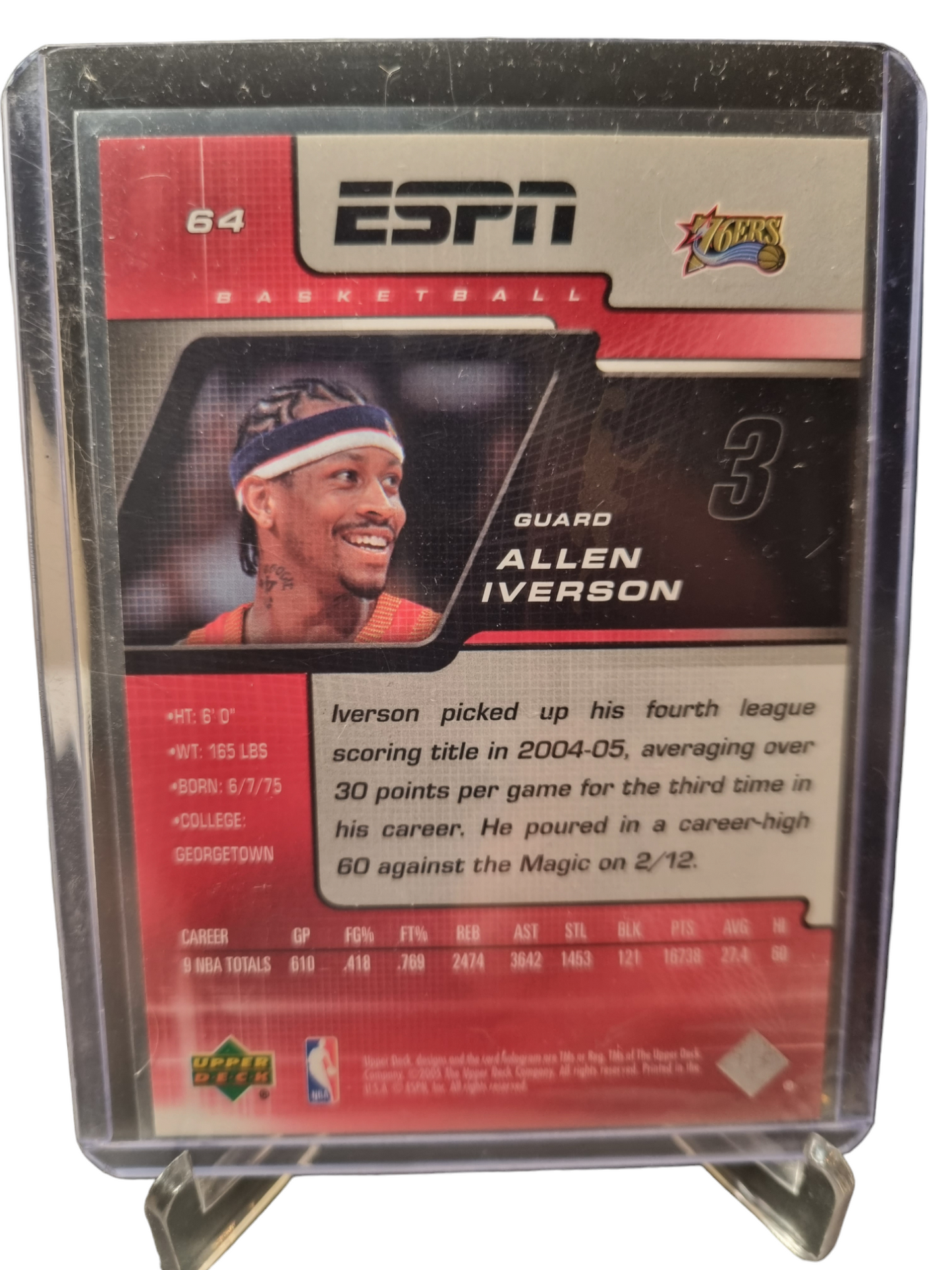 2005 Upper Deck #64 Allen Iverson ESPN