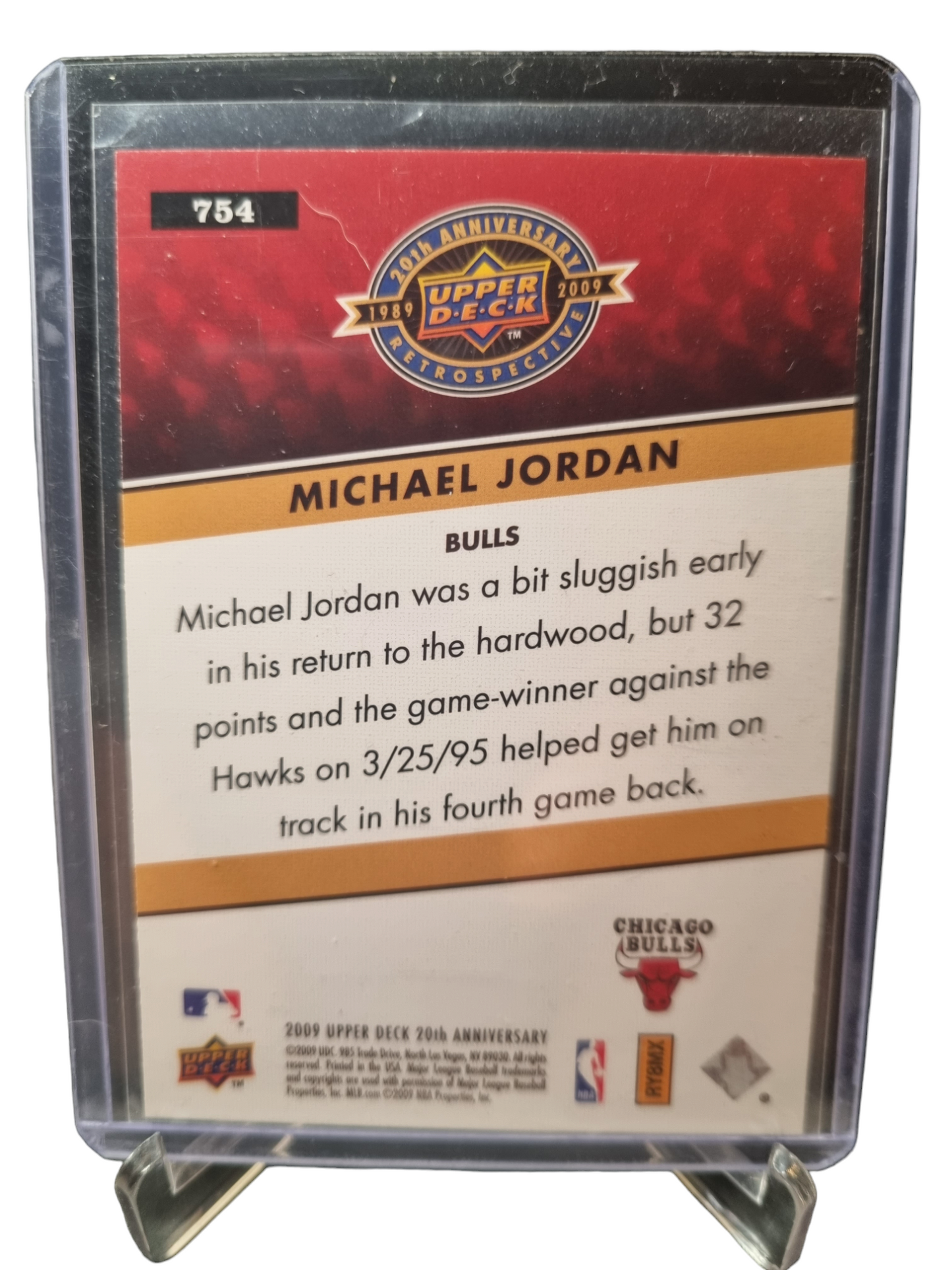 2009 Upper Deck #754 Michael Jordan 20th Anniversary Retrospective