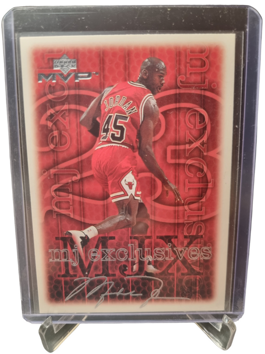 1999 Upper Deck MVP #185 Michael Jordan MJ Exclusives Silver Signature