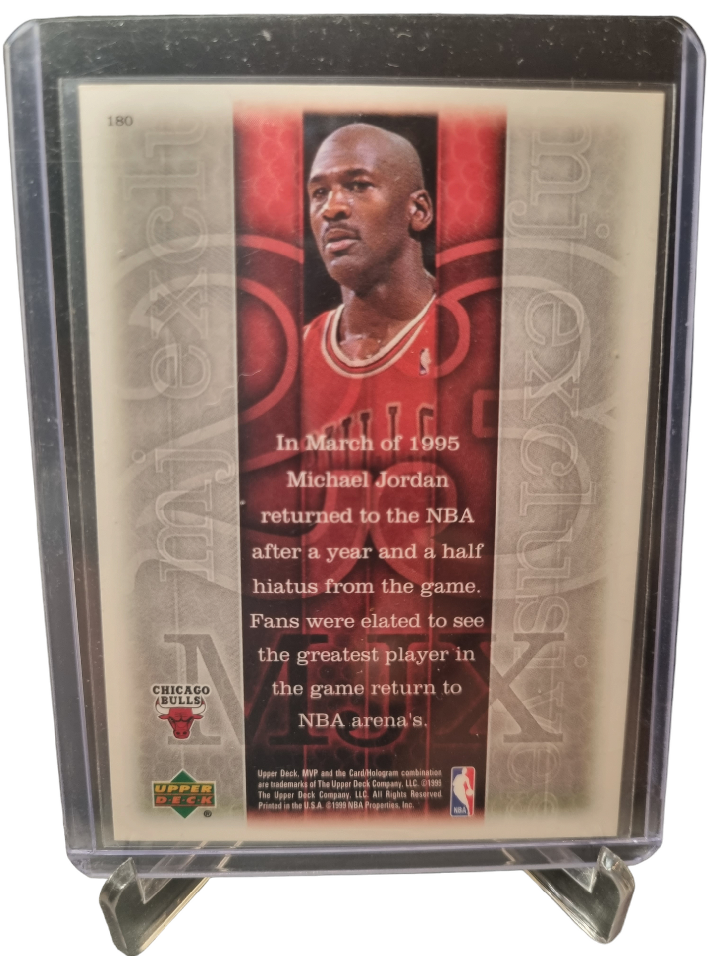 1999 Upper Deck MVP #180 Michael Jordan MJ Exclusives