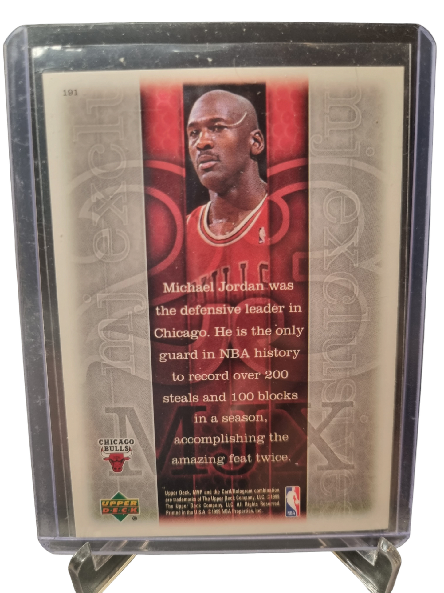 1999 Upper Deck MVP #191 Michael Jordan MJ Exclusives