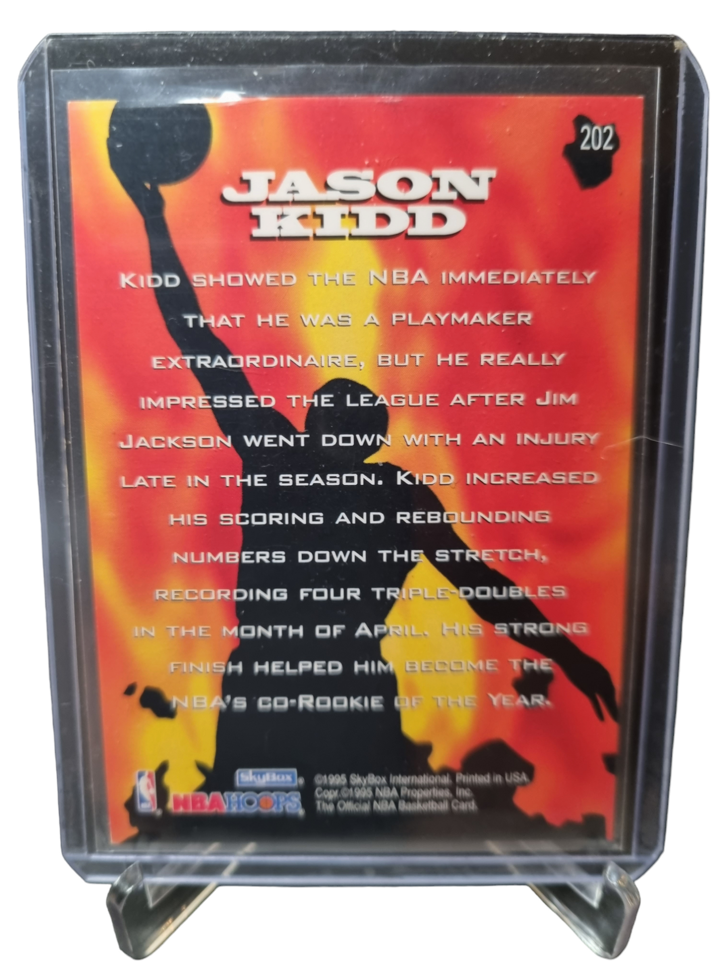 1995 Hoops #202 Jason Kidd Sizzling Sophs